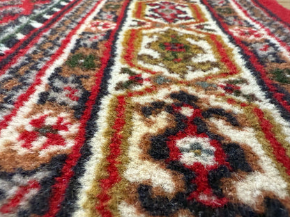 Vintage handgeknoopt vloerkleed – klassiek boteh design – ca. 192 × 125 cm