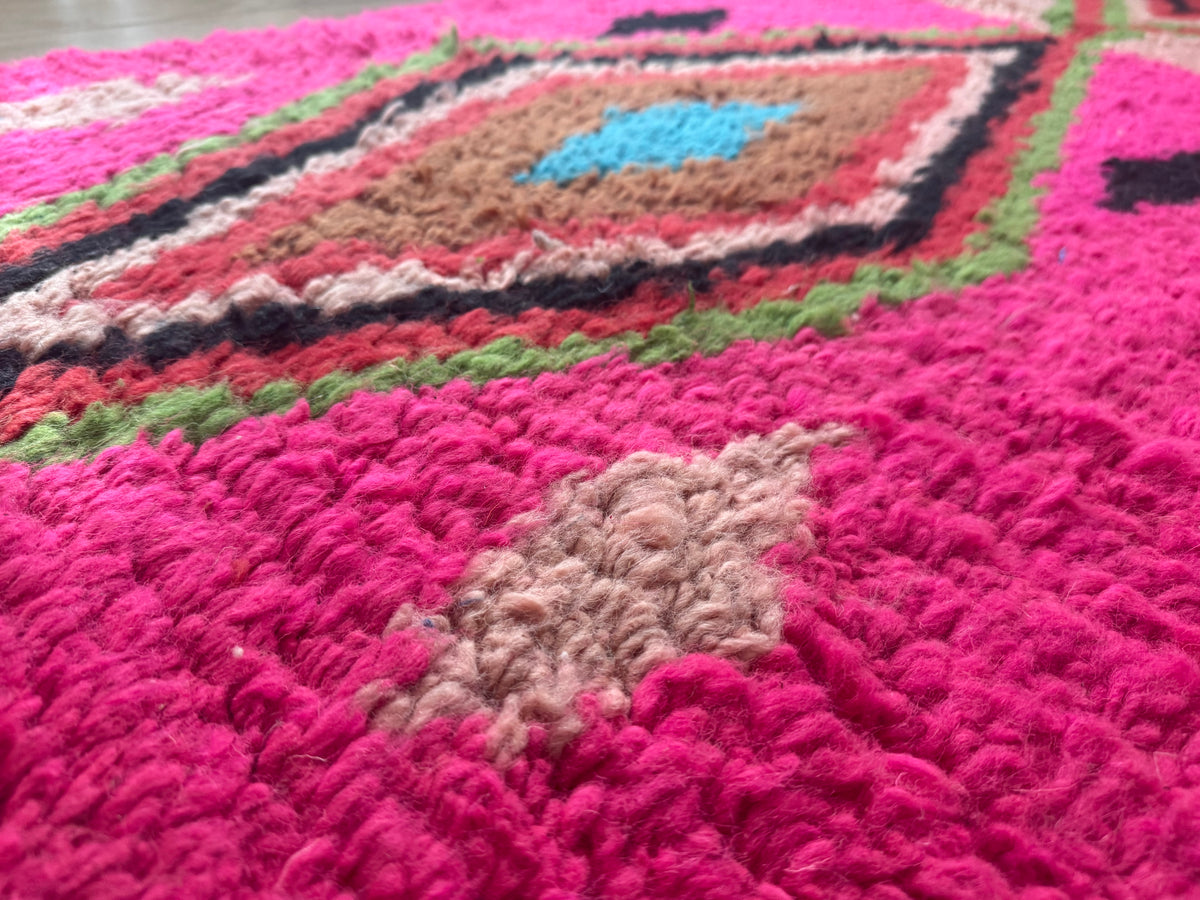 Vintage Marokkaanse Azilal loper – 390 × 80 cm