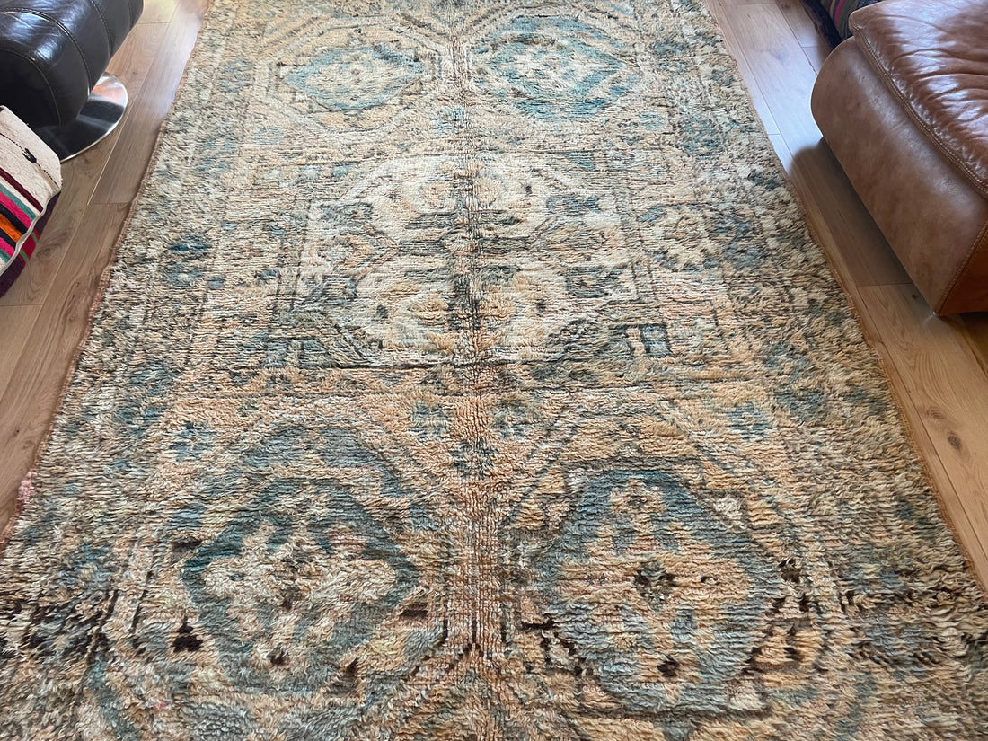 Handgeknoopt vintage tapijt uit Marokko – ca. 340 × 178 cm