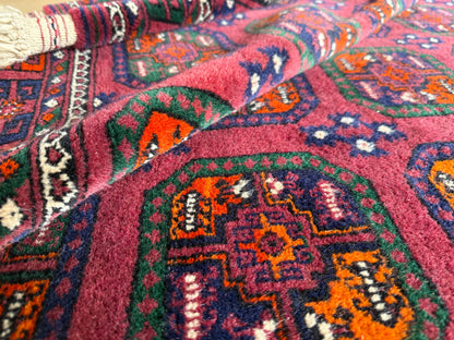GEREINIGD Handgeknoopt Pakistaans Bochara tapijt 285×183 cm