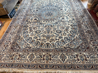 Hand-knotted vintage oriental Nain rug – approx. 245 × 345 cm