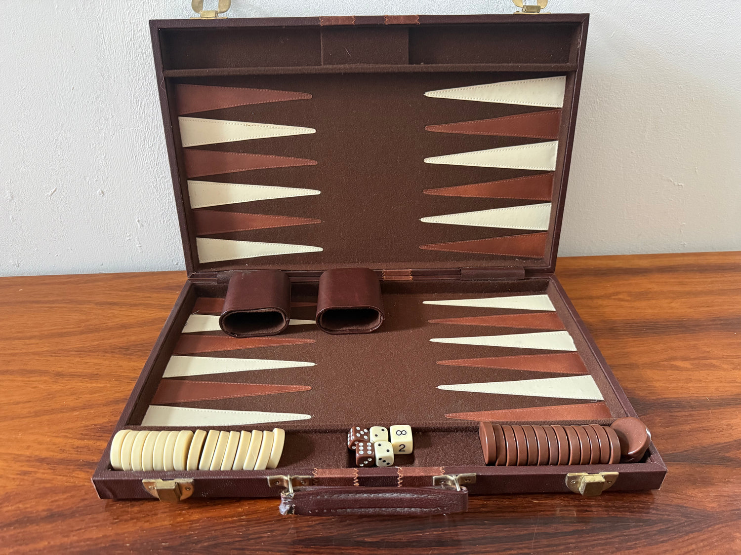 Vintage Backgammon Set Years 80 (1981) Retro Executive Briefcase