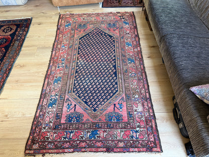 Handgeknoopt vintage ossters tapijt – Malayer-stijl – ca. 210 × 116 cm