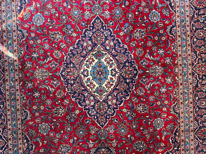 Groot handgeknoopt vintage tapijt – 352 × 247 cm