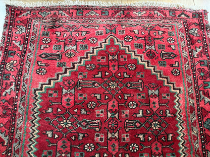 Handgeknoopt vintage tapijt – ca. 208 × 104 cm