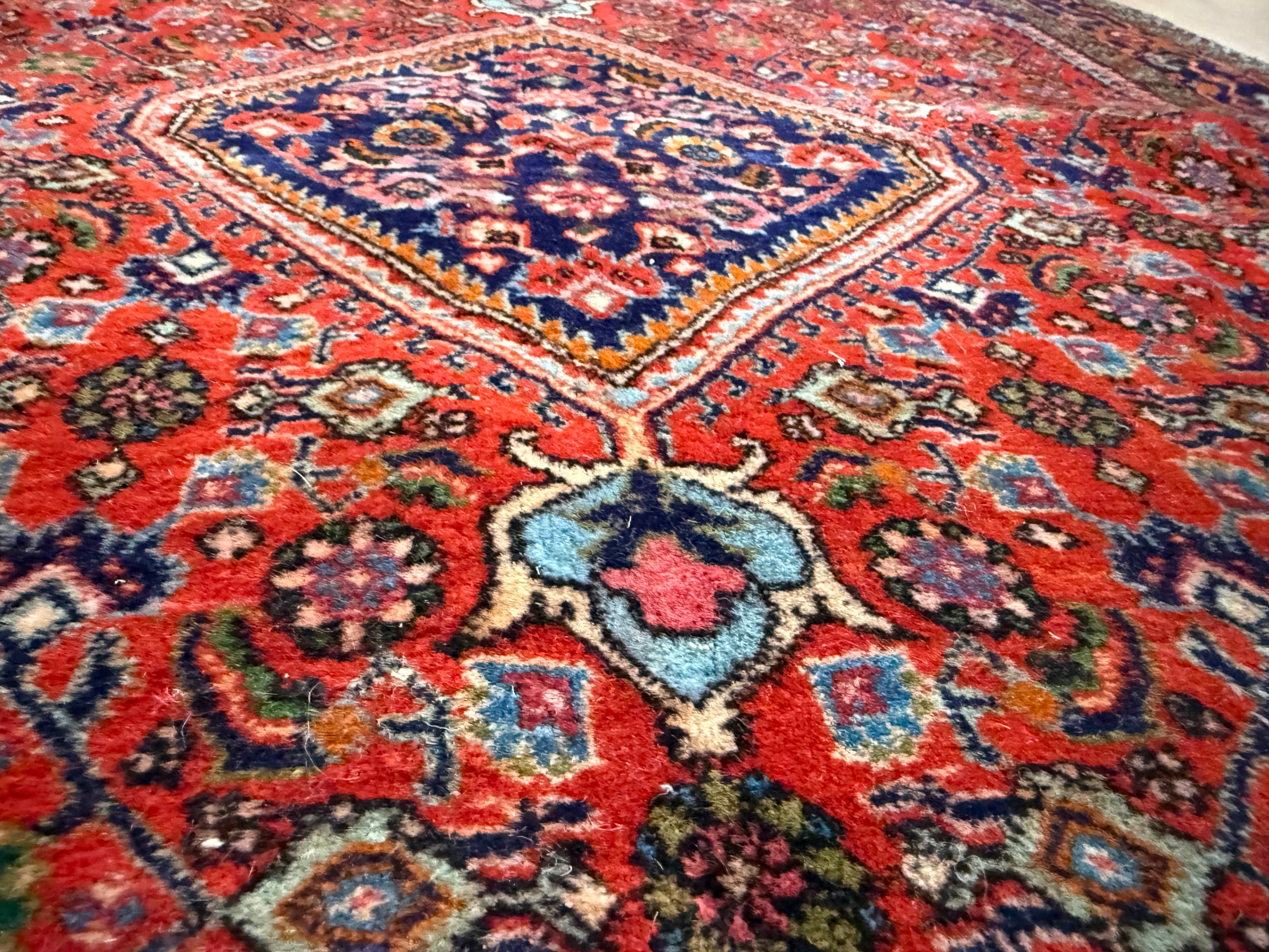 Vintage klassiek handgeknoopt tapijt – ca. 192 × 106 cm