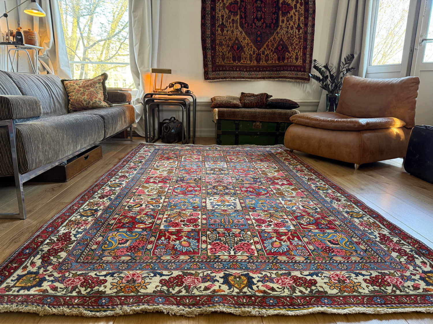 Hand-knotted Garden Design Rug – 258 × 157 cm