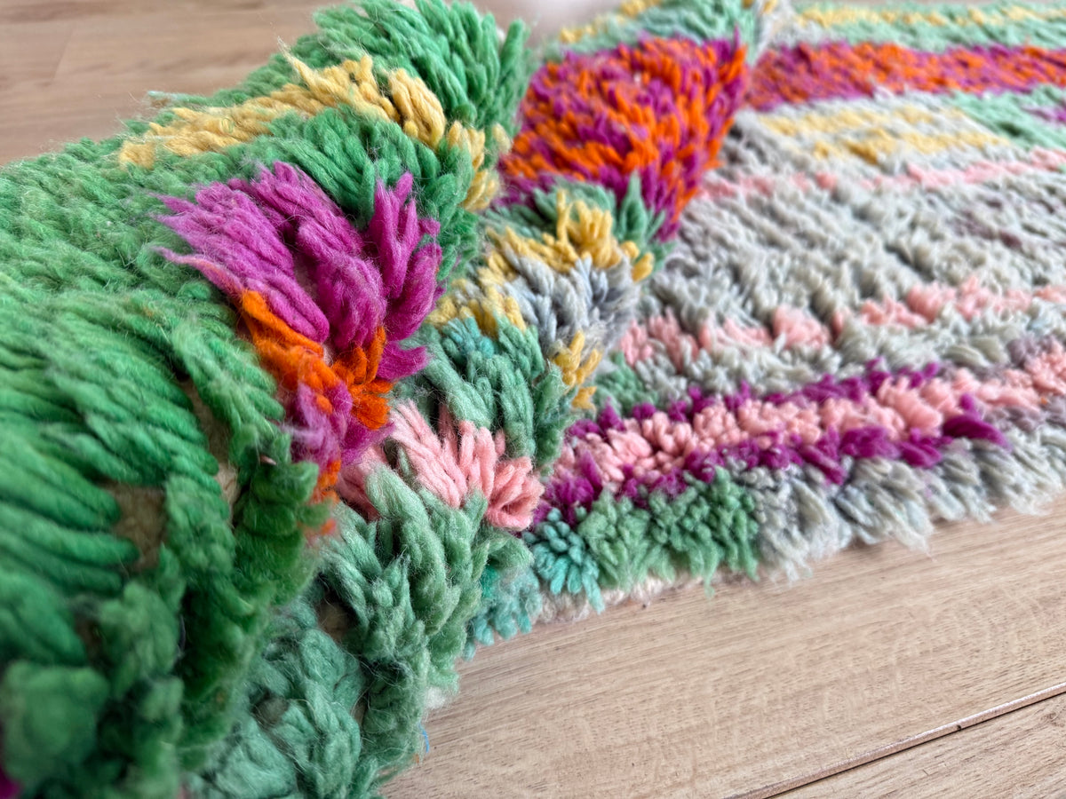Marokkaanse loper met abstract patroon – 314 × 76 cm