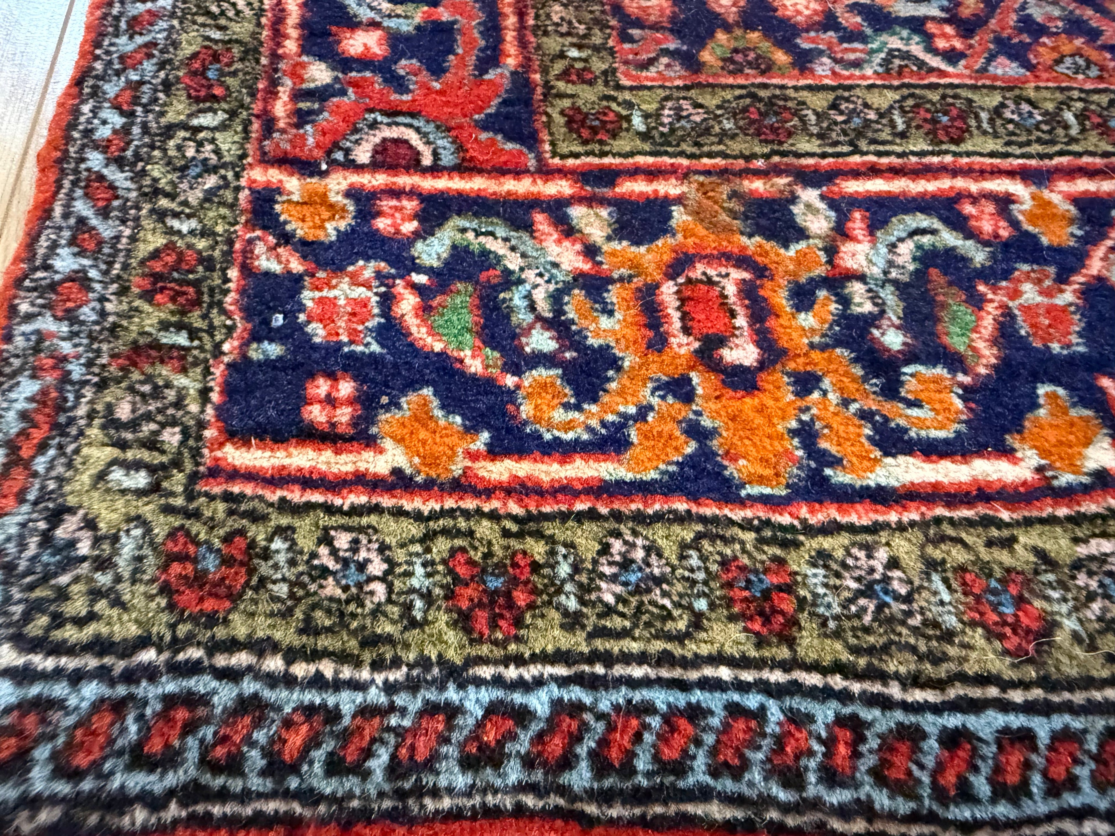 Vintage klassiek handgeknoopt tapijt – ca. 192 × 106 cm