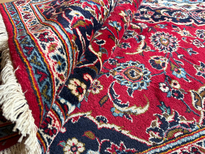 Tapete vintage nó à mão estilo Kashan – 312 × 202 cm