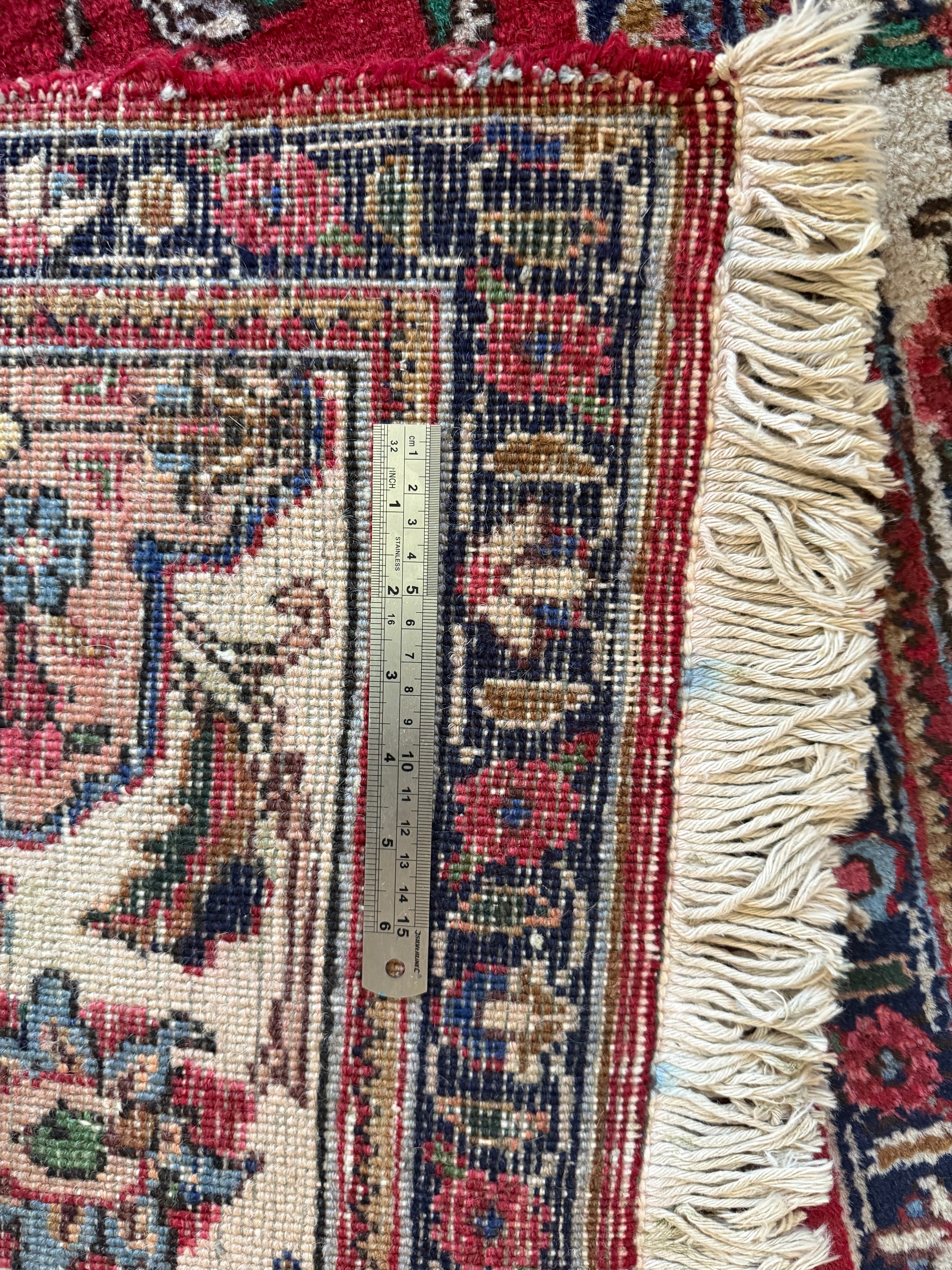 Vintage handgeknoopt vloerkleed – klassieke florale stijl – ca. 320 × 207 cm