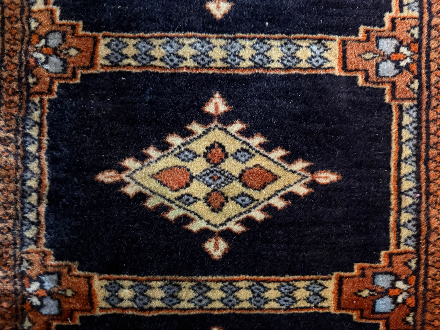 Handgeknoopte vintage loper – Baluchi stijl – ca. 280 × 75 cm