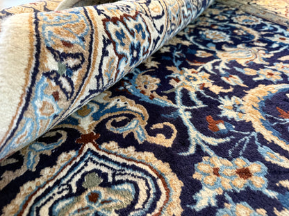 Hand-knotted vintage oriental Nain style carpet – approx. 196 × 300 cm