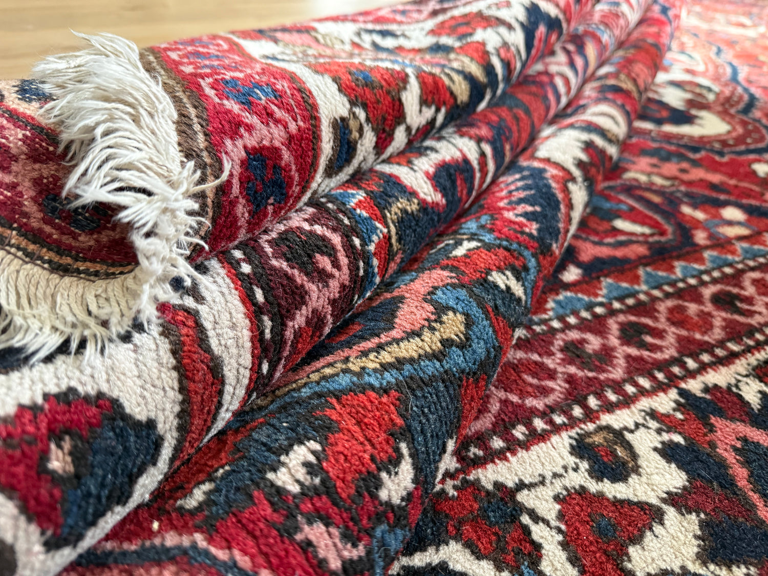 Vintage handgeknoopt Oosters tapijt met medaillon – ca. 318 × 226 cm