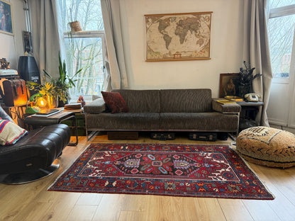 Handgeknoopt vintage oosters tapijt – Heriz stijl – ca. 200 × 118 cm