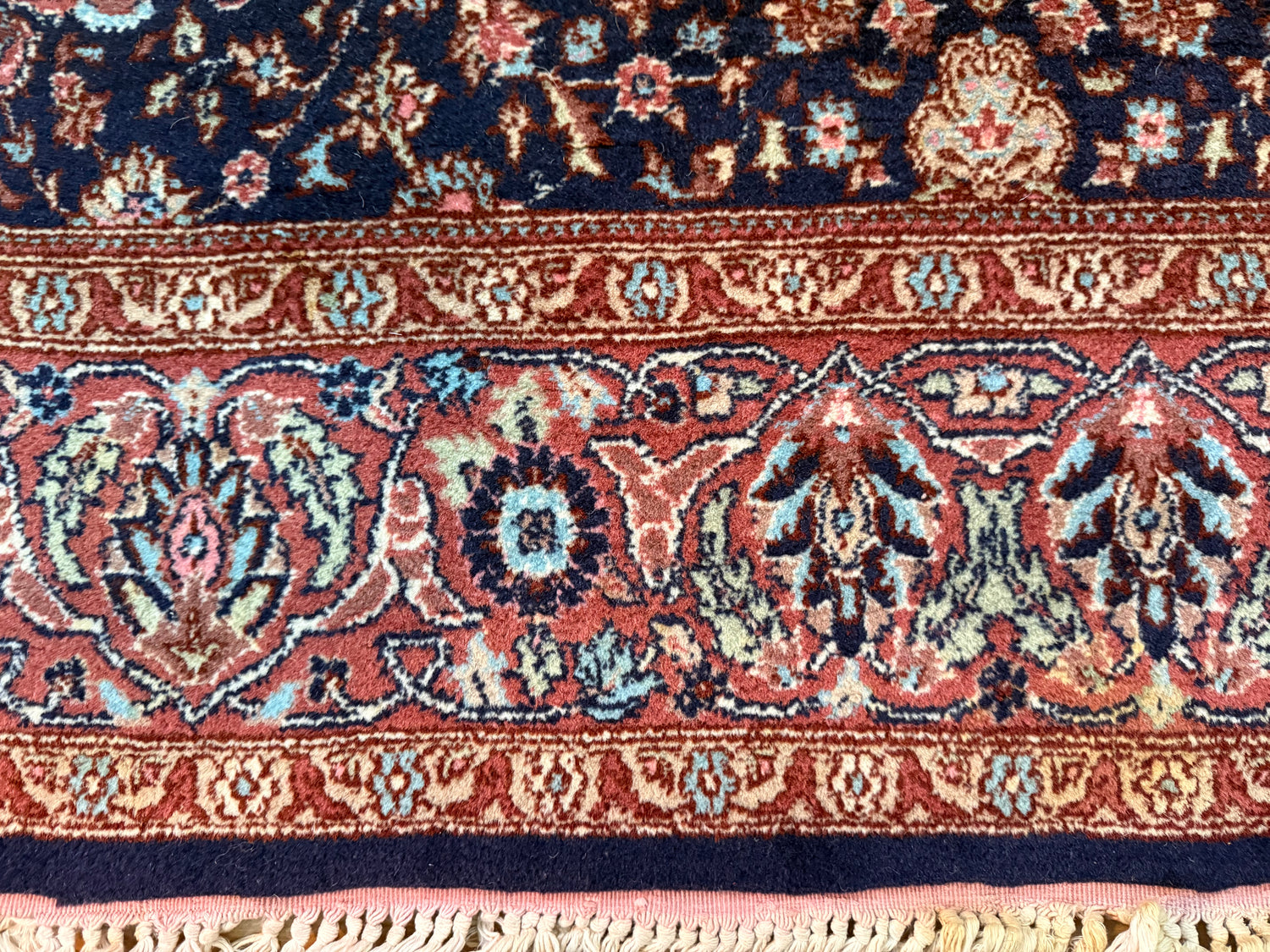 Handgeknoopt vintage Tabriz-stijl tapijt – ca. 208 x 128 cm