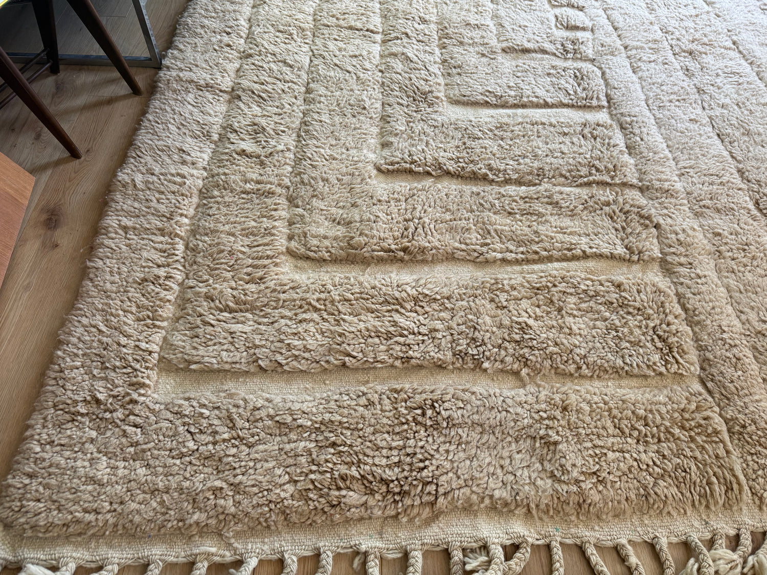 Vintage Moroccan Relief Carpet 311 × 234 cm