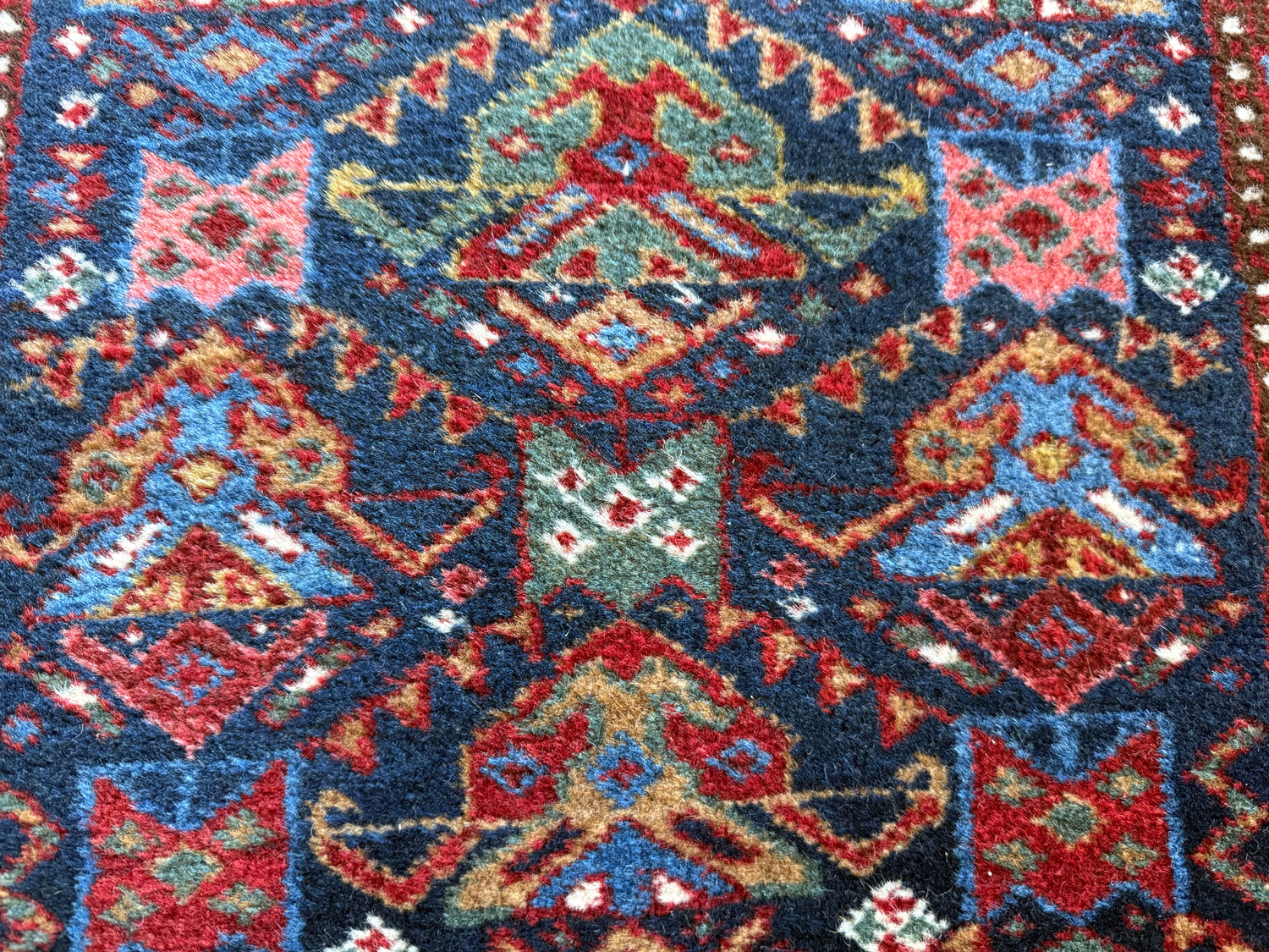 Handgeknoopt vintage tapijt – Heriz stijl – ca. 334 × 89 cm