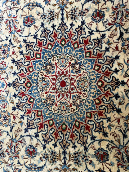 Handgeknoopt vintage Nain stijl tapijt – ca. 355 × 248 cm