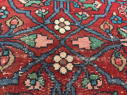 Sleets Vintage handgeknoopt oosters tapijt – 193 × 104 cm