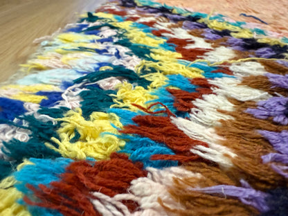 Vintage handgeknoopt Marokkaans tapijt – 370 × 204 cm