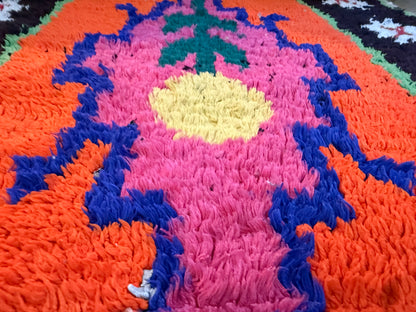 Authentiek handgeknoopt tapijt – kleurrijke boho stijl – ca. 274 × 75 cm