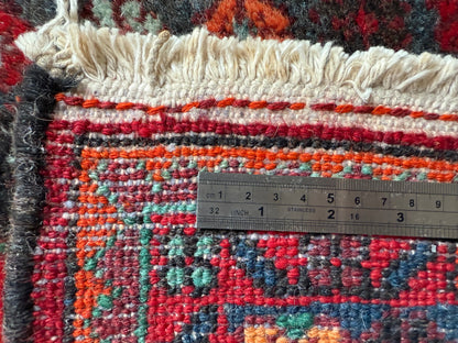 Vintage handgeknoopt wollen tapijt – 197 × 108 cm