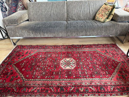 Handgeknoopt vintage tapijt – ca. 208 × 104 cm