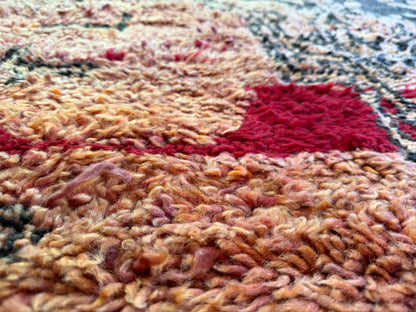 Vintage Moroccan Berber Rug in Salmon Pink Wool – 275 × 210 cm