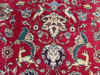 Groot Oosters Tabriz stijl tapijt 350 x 220 handgeknoopt vintage