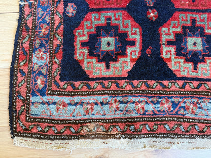 Handgeknoopt vintage tapijt – Zuid-Kaukasus (Karabagh / Kazak-stijl) – ca. 125 × 194 cm
