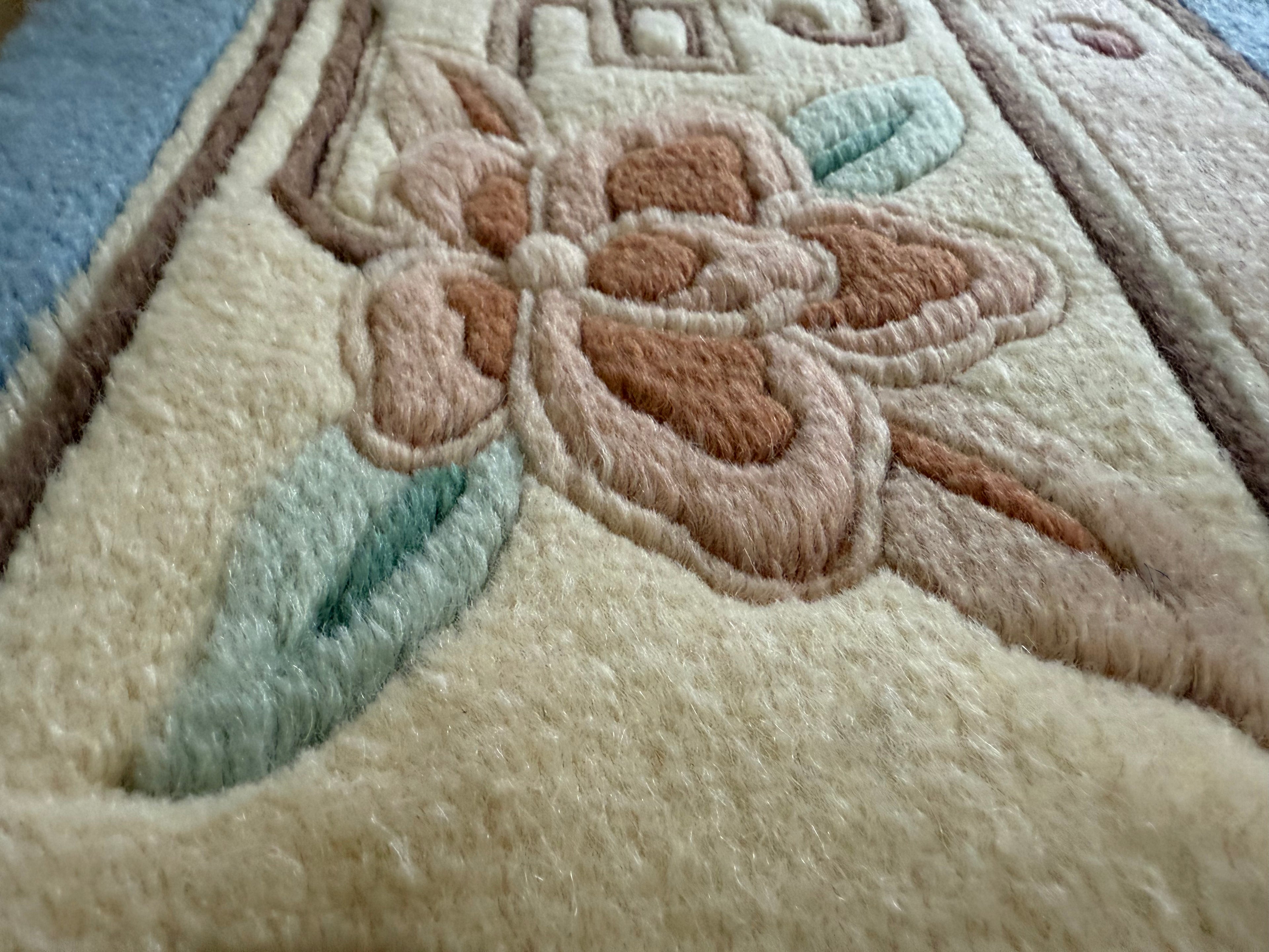 Soft Blue Chinees Deco Rug – 330 × 213 cm