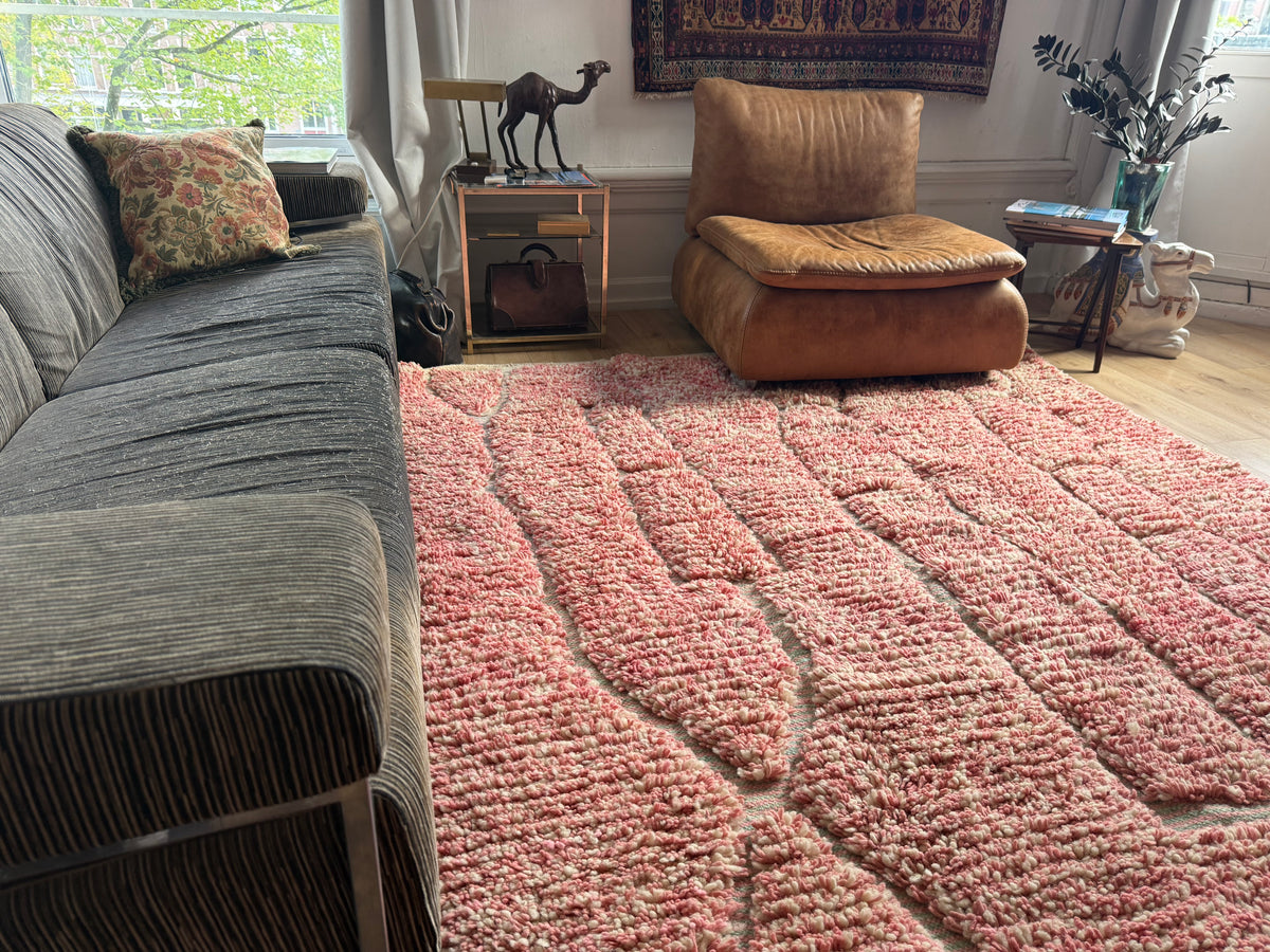 Vintage Marokkaans handgeknoopt tapijt – 315 × 194 cm