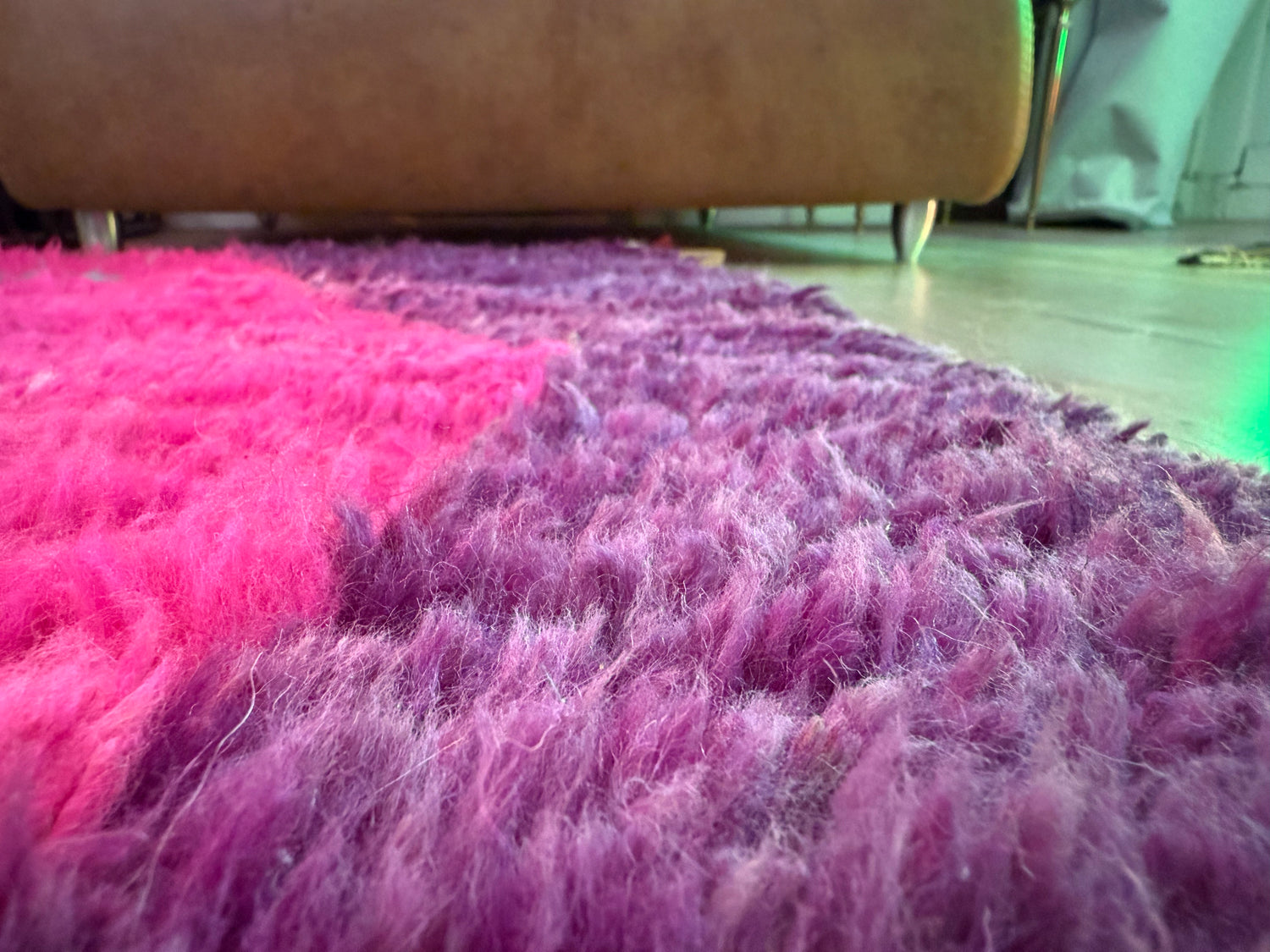 Authentiek Berber wollen kleed – kleurrijke Marokkaanse loper (310 × 70 cm)