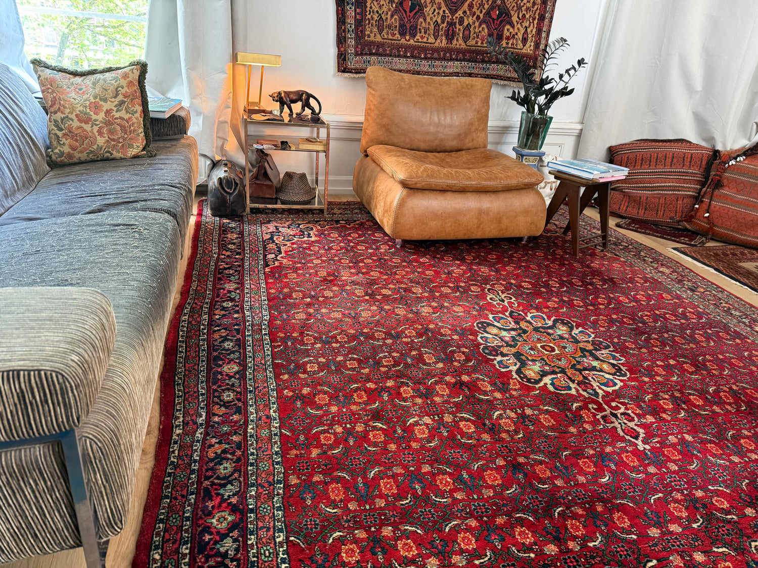 Grande tappeto persiano vintage Hosseinabad – 356 × 242 cm, risalente circa al 1960