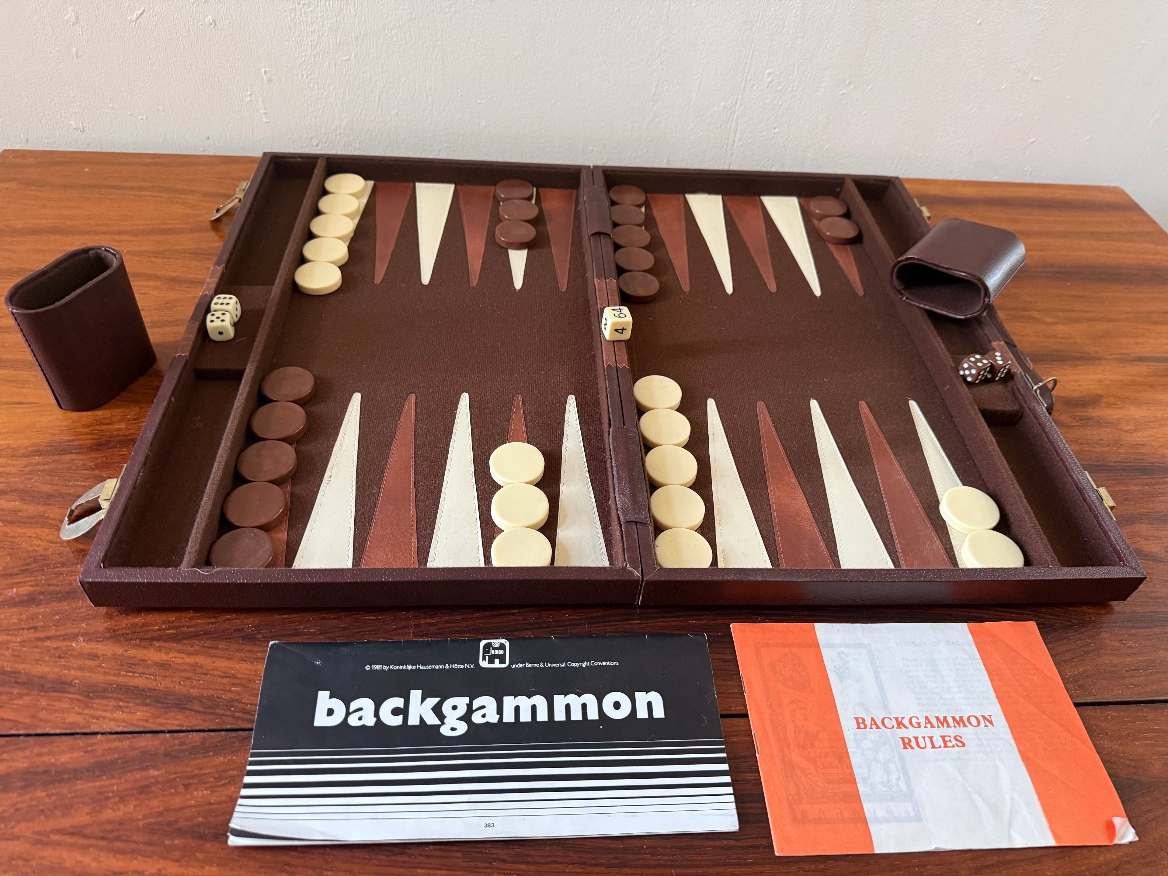 Vintage Backgammon Set Years 80 (1981) Retro Executive Briefcase