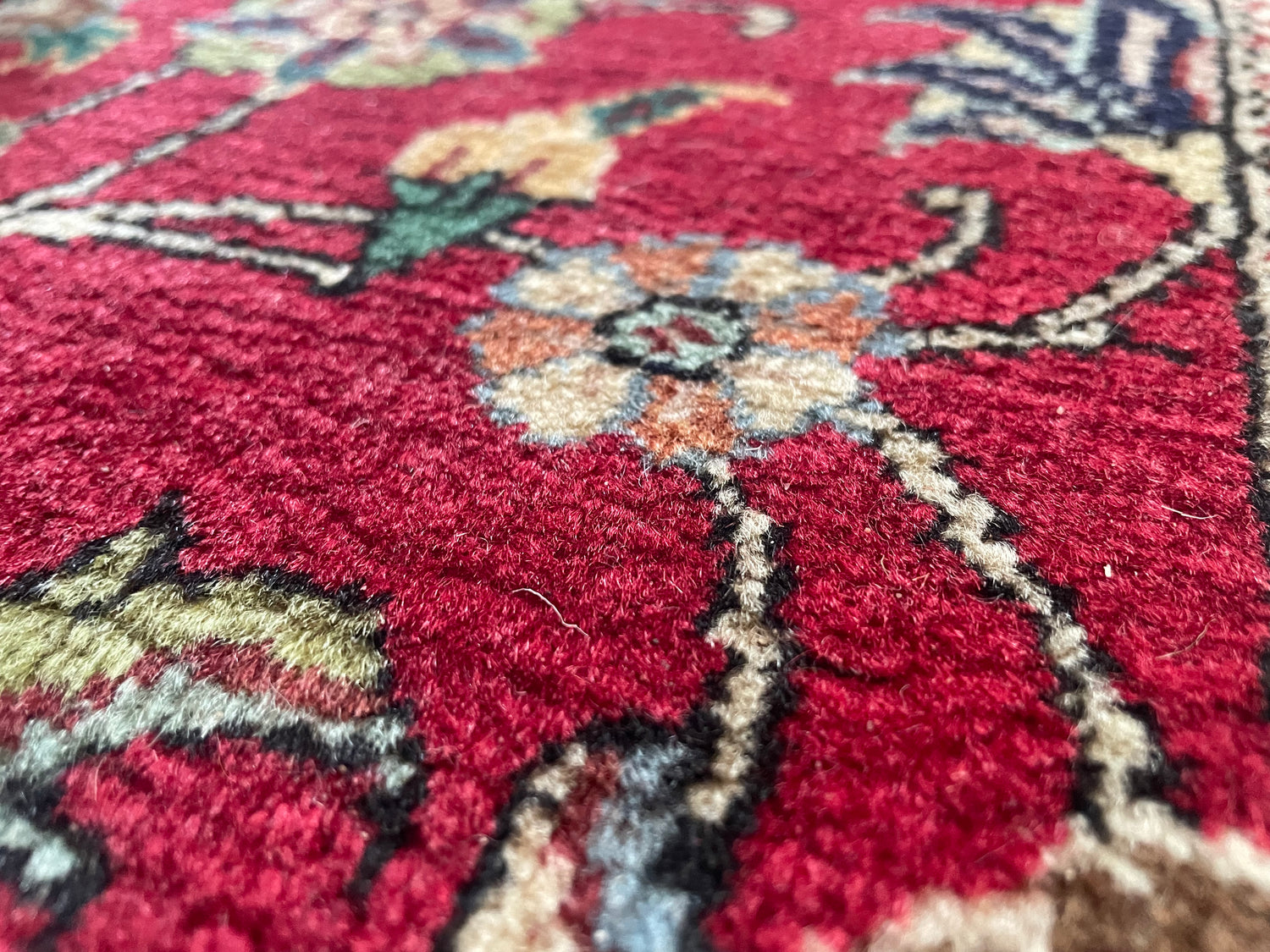 Groot Oosters Tabriz stijl tapijt 350 x 220 handgeknoopt vintage