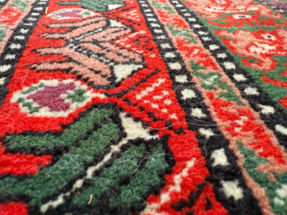 Handgeknoopte oosters vintage tapijt met florale medaillonstructuur – ca. 291 × 202 cm