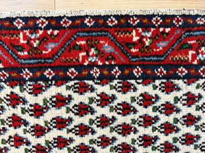 Vintage handgeknoopte loper – 275 × 75 cm – boteh-patroon