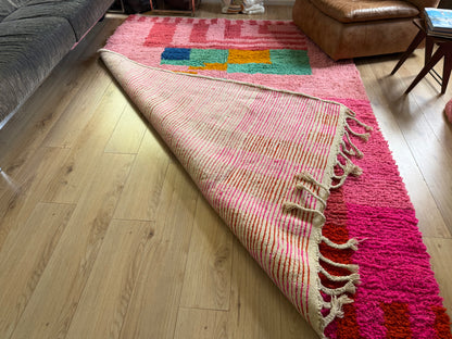 Marokkaans tapijt in roze en fuchsia – 302 × 204 cm