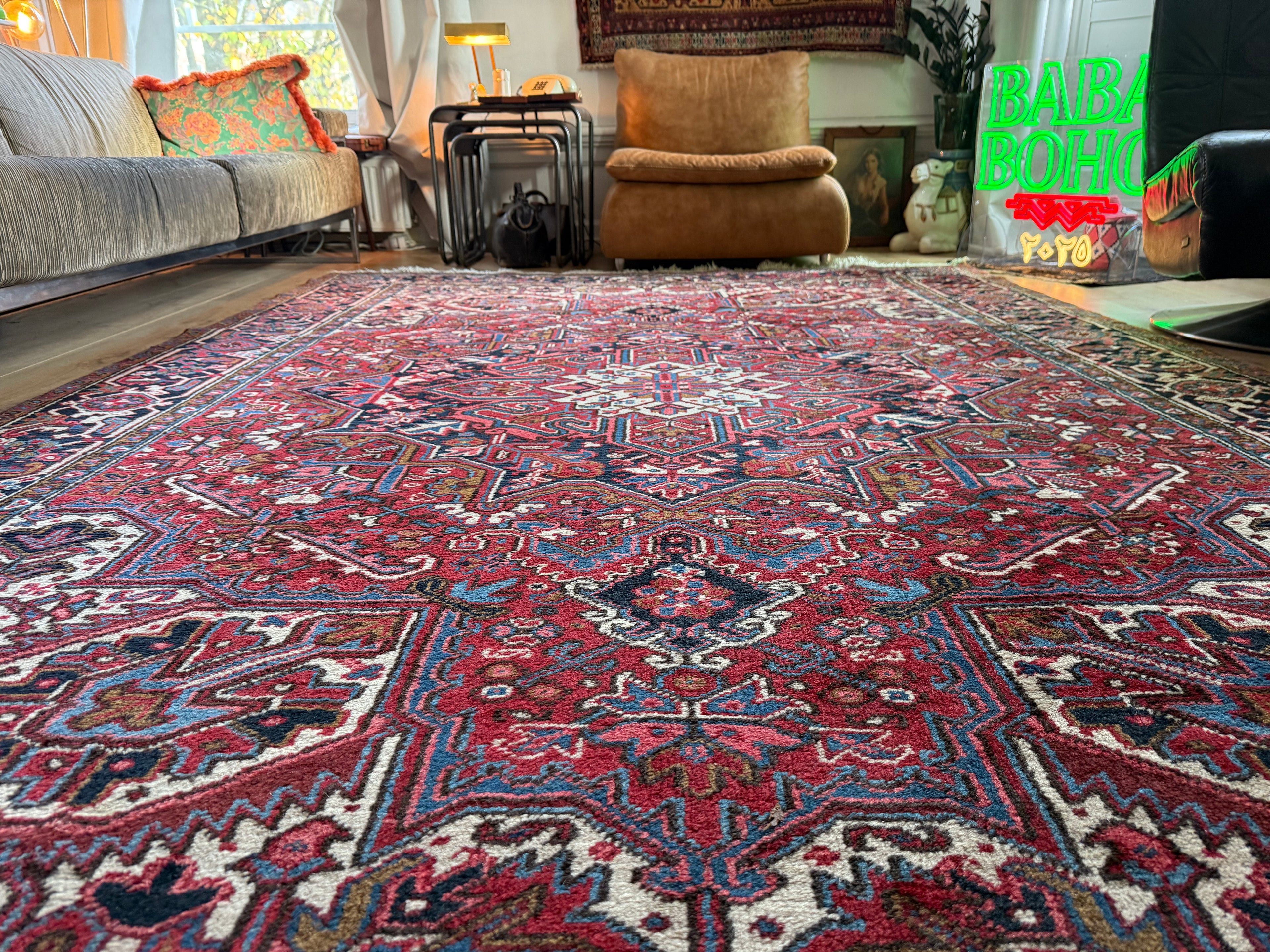 Heriz-stijl vintage tapijt – 320 × 223 cm