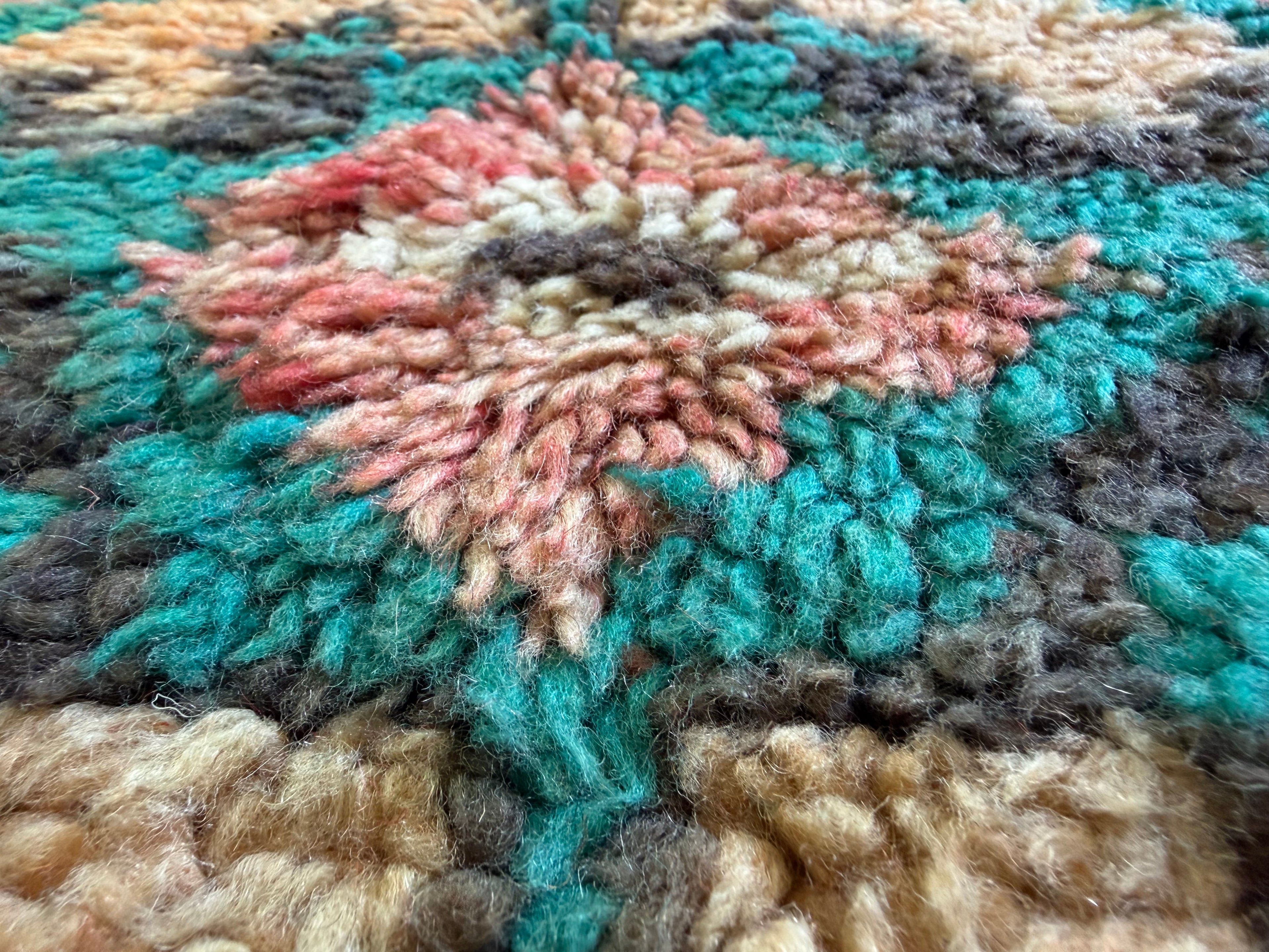 Vintage Moroccan Carpet 394 × 204 cm, 1970s
