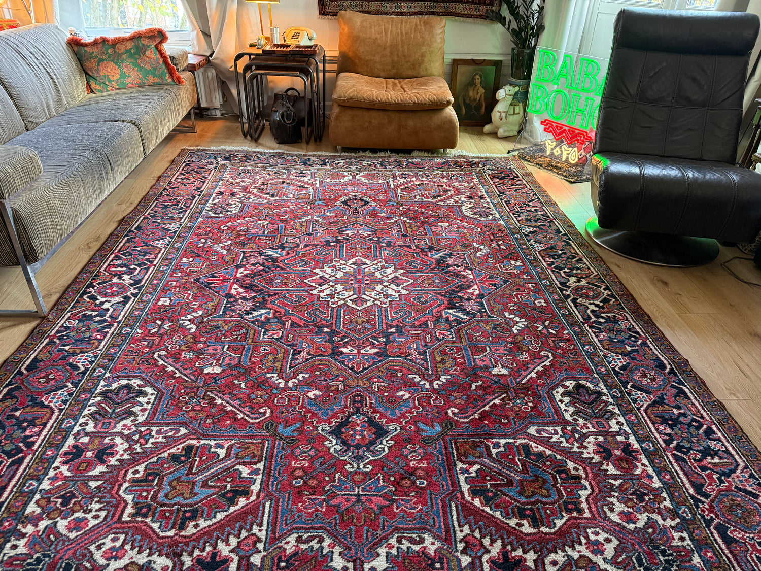 Heriz-stijl vintage tapijt – 320 × 223 cm