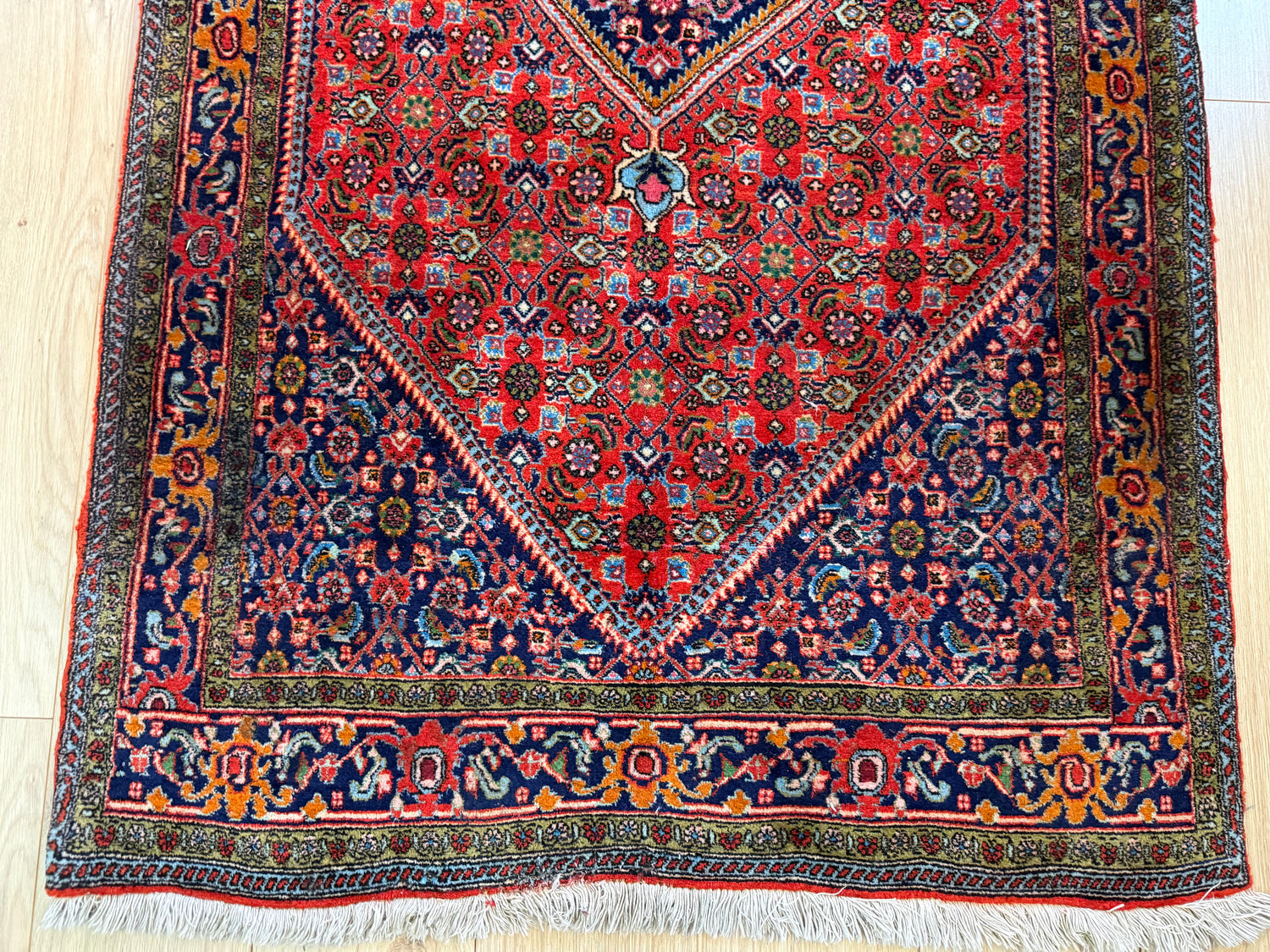 Vintage klassiek handgeknoopt tapijt – ca. 192 × 106 cm