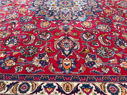 Großer Vintage-Perser-Medaillonteppich – 300 × 290 cm