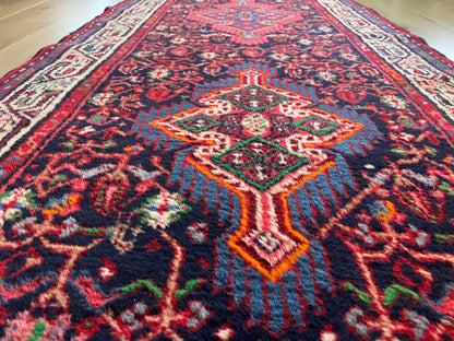 Handgeknoopte vintage Oosterse loper – ca. 305 × 88 cm