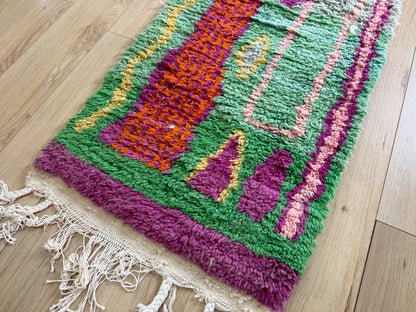 Marokkaanse loper met abstract patroon – 314 × 76 cm