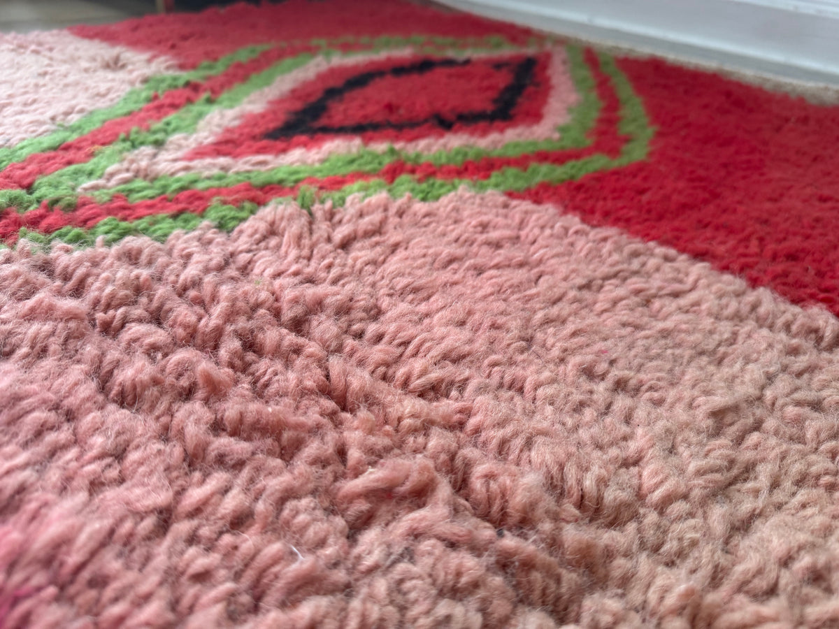 Vintage Marokkaanse Azilal loper – 390 × 80 cm
