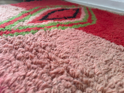 Vintage Marokkaanse Azilal loper – 390 × 80 cm
