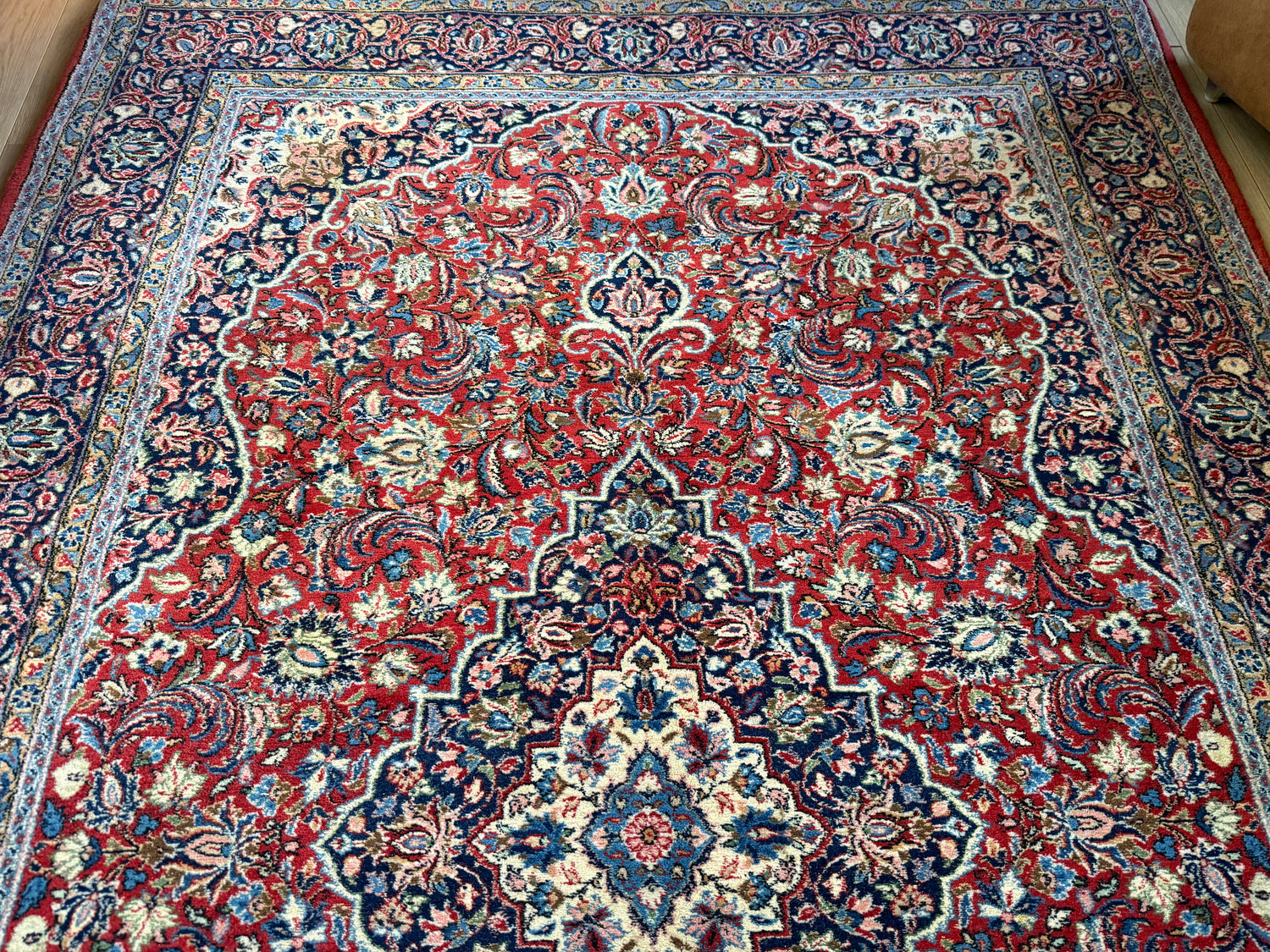 Vintage hand-knotted classic carpet 243 × 148 cm